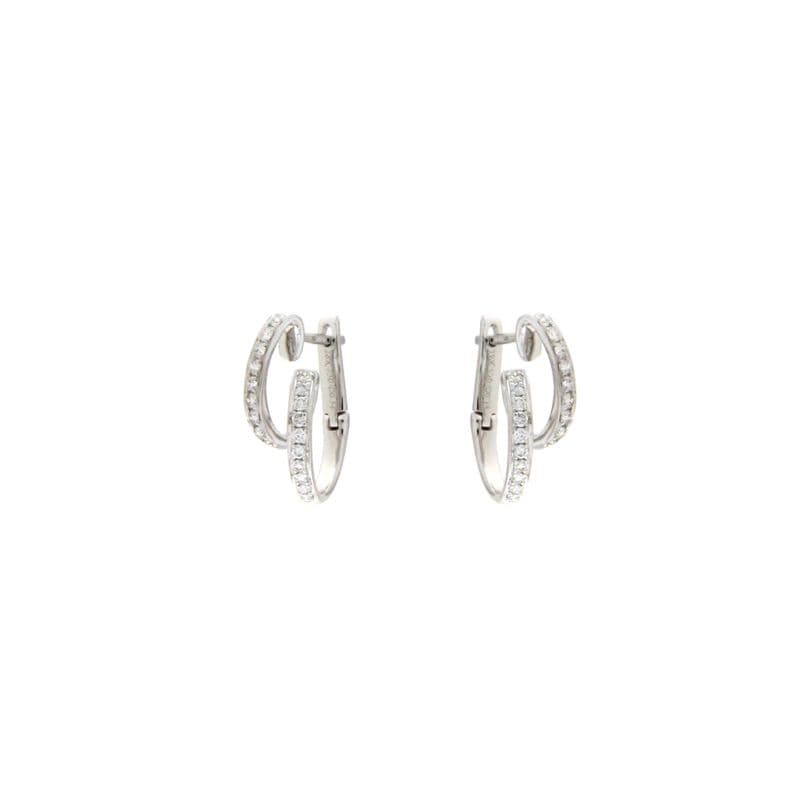 Златни обеци с диаманти 0.34ct-22513434