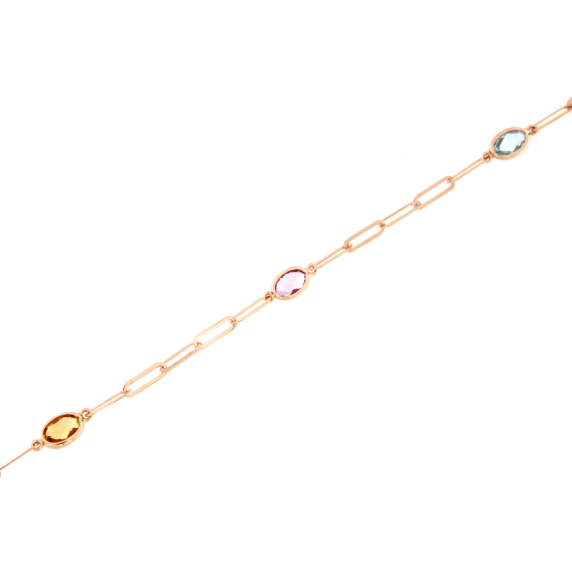 Дамска гривна 14к розово злато-251772