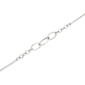 Нежна златна гривна 14к бяло злато-251798