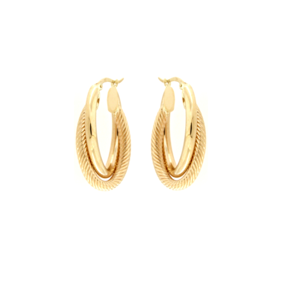 Златни обеци тип халки-252013