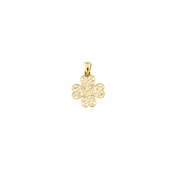 Златна висулка детелинка-255006