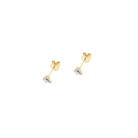 Златни обеци с диаманти 0.19ct