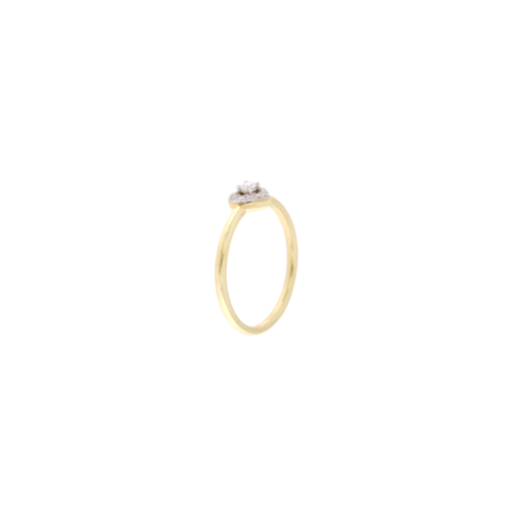 Златен пръстен с диаманти 0.16ct