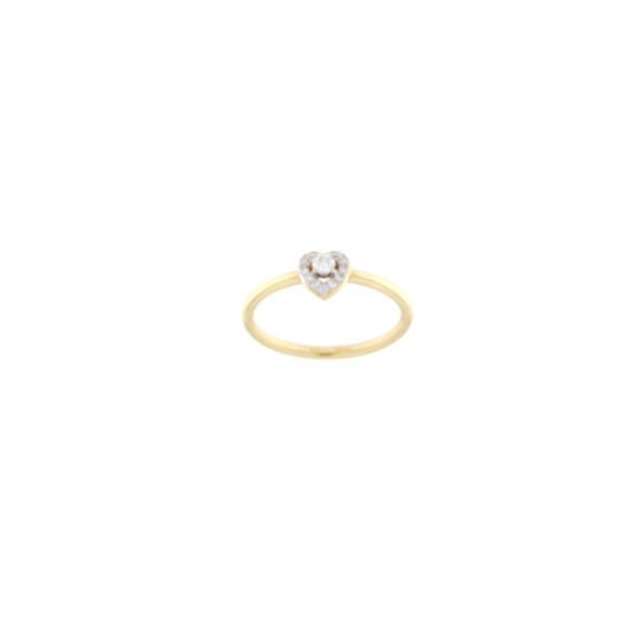 Златен пръстен с диаманти 0.16ct