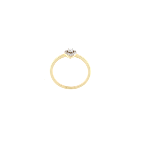 Златен пръстен с диаманти 0.16ct