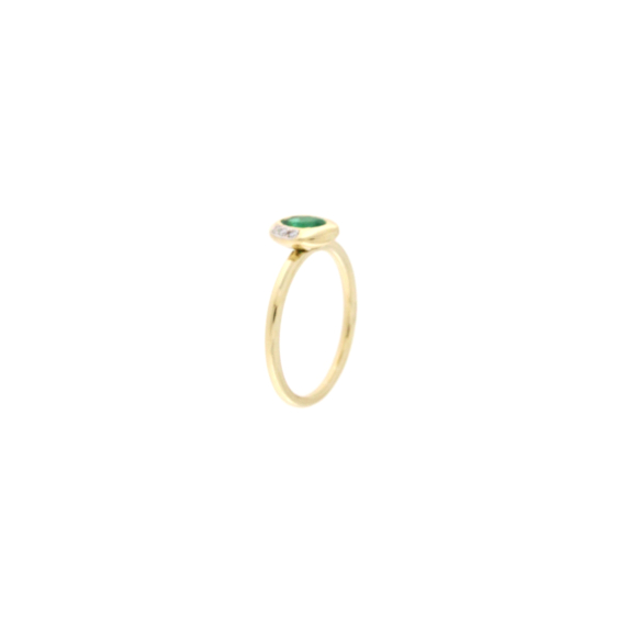 Златен пръстен със изумруд 0.42ct