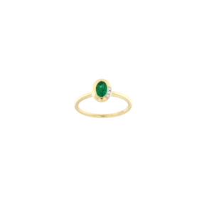 Златен пръстен със изумруд 0.42ct