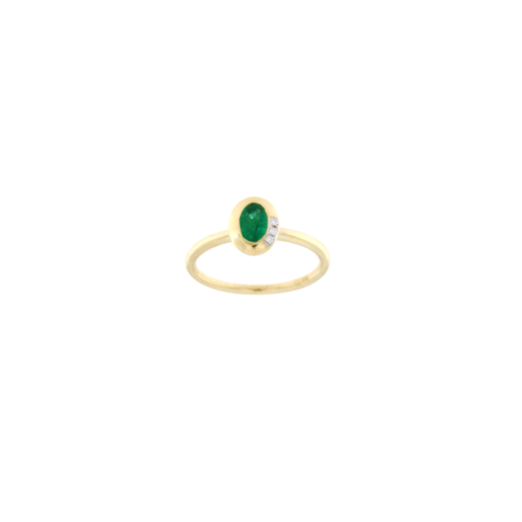 Златен пръстен със изумруд 0.42ct