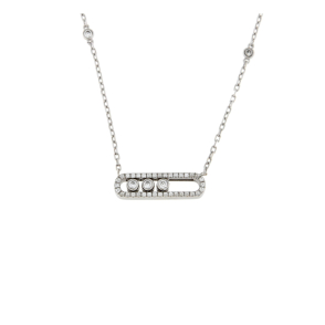 Златно колие с камъни циркони-249924