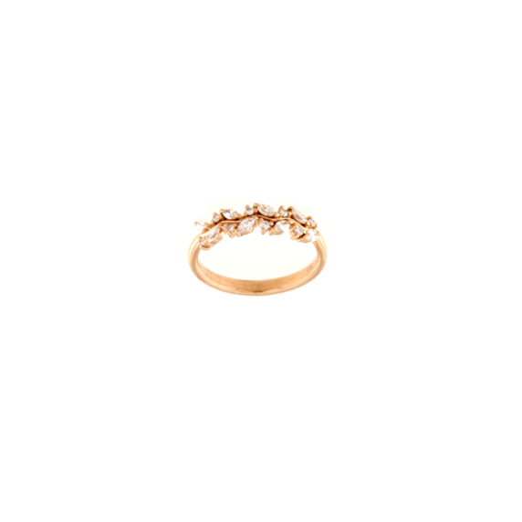 Пръстен от розово злато с диаманти 0.35ct-22534996