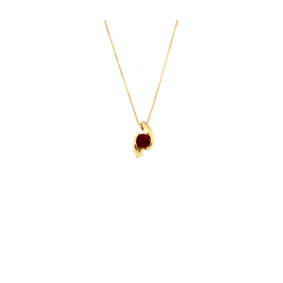 Златно колие с рубин 0.15ct