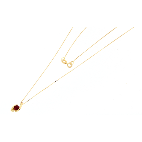 Златно колие с рубин 0.15ct