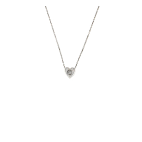Златно колие сърце с диамант 0.005 ct-22519191