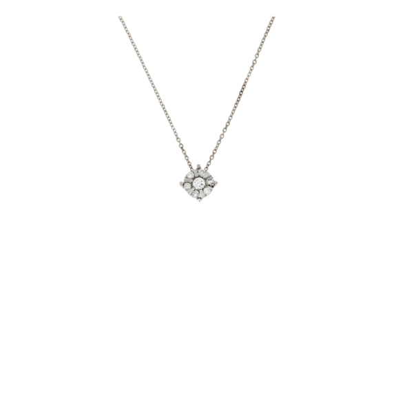 Златно колие с диаманти 0.12ct-22519160