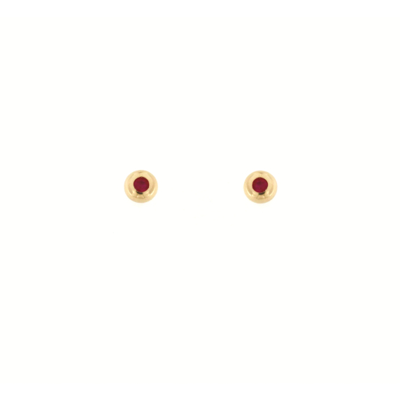 Златни обеци с рубини 0.20ct-22518910