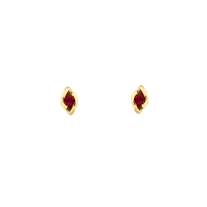 Златни обеци с рубини 0.20ct-22518934