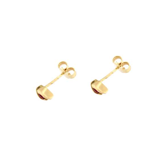Златни обеци с рубини 0.20ct-22518934