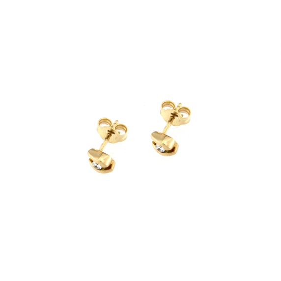 Златни обици с диаманти 0.10 ct-22518927