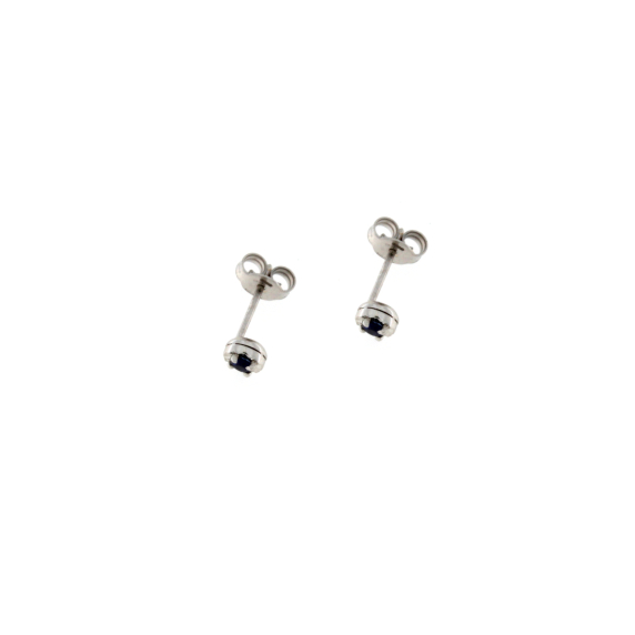 Златни обеци със сапфири 0.30ct