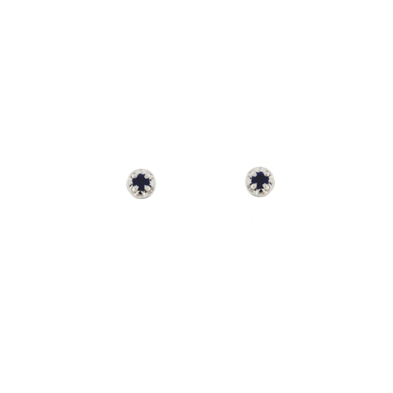 Златни обеци със сапфири 0.30ct