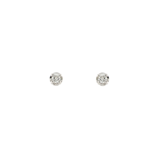 Златни обеци с диаманти 0.18ct