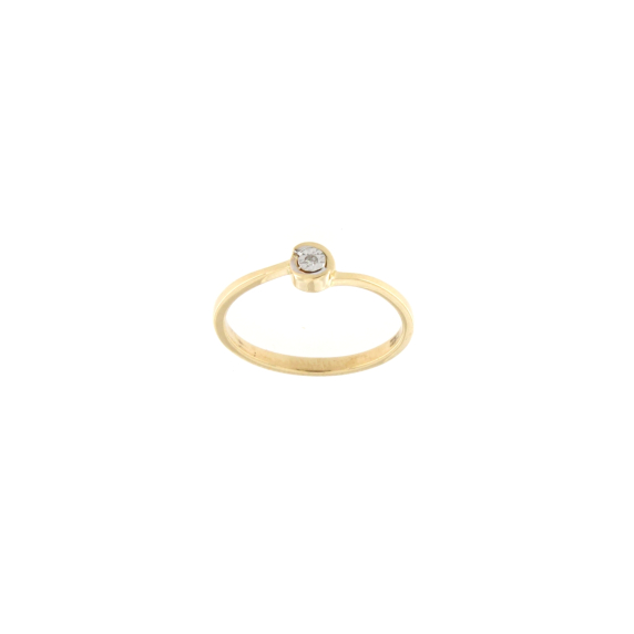 Златен пръстен с диамант 0.008ct