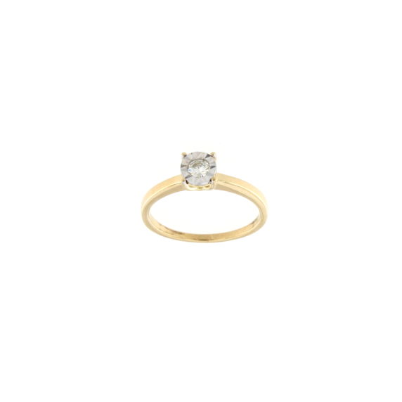 Златен пръстен с диамант 0.15ct