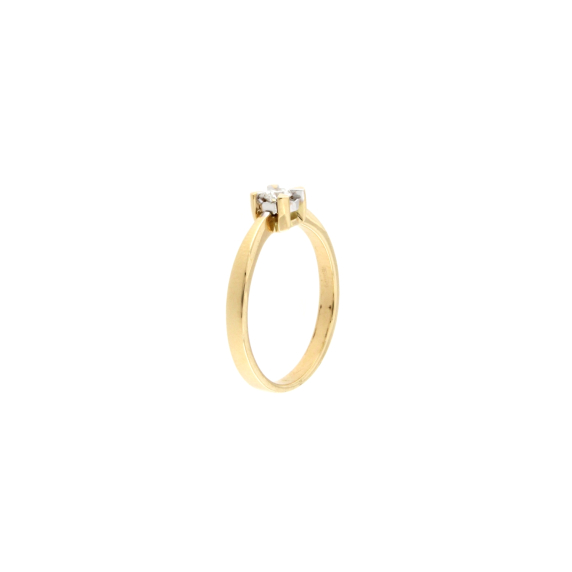 Златен пръстен с диамант 0.18ct