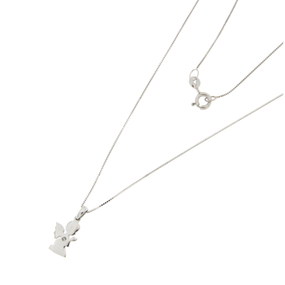 Златно колие ангелче с диамант 0.008ct