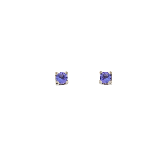 Златни обеци с танзанит 0.30ct