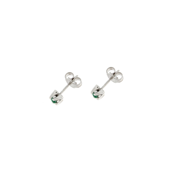Златни обеци с изумруди 0.07ct