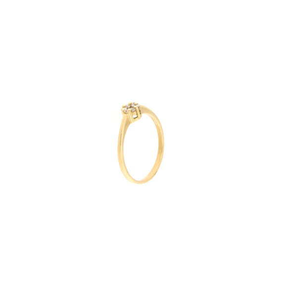 Златен пръстен с диаманти 0.12ct
