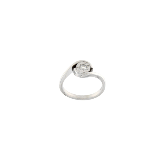 Златен пръстен с диамант 0.12ct