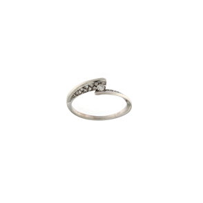 Пръстен бяло злато с диамант 0.16 ct