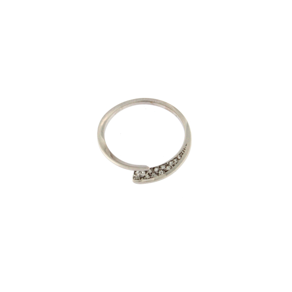 Пръстен бяло злато с диамант 0.16 ct