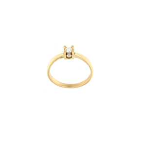 Пръстен от жълто злато с диамант 0.12ct