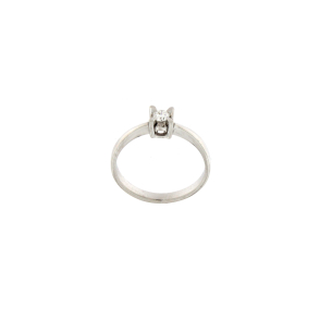 Пръстен от бяло злато с диамант 0.12ct