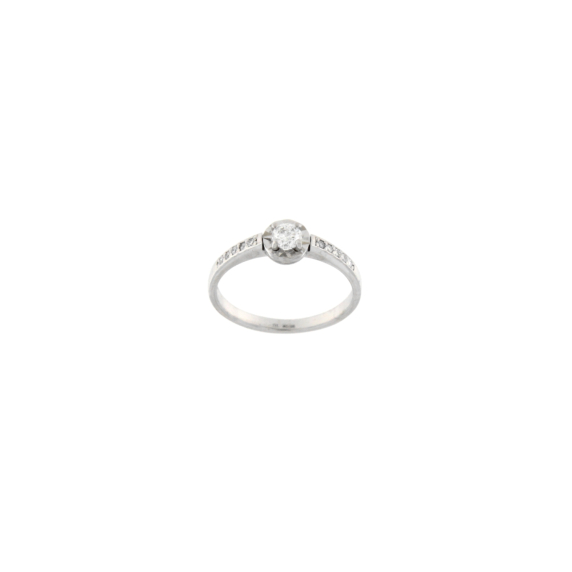 Златен пръстен с диаманти 0.33ct