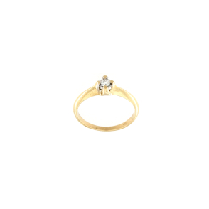 Златен пръстен с диамант 0.07ct-22519139