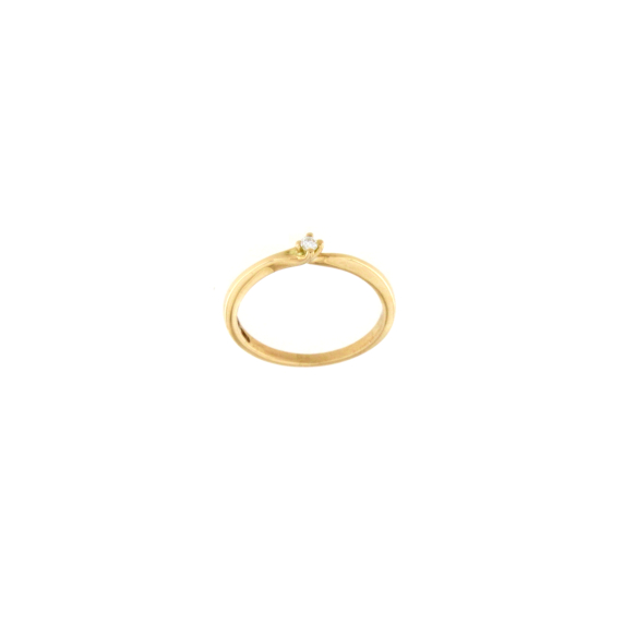 Златен пръстен с диамант 0.035ct-22518897