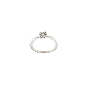 Златен пръстен с диаманти 0.12ct
