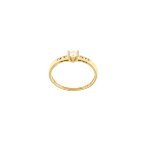 Златен пръстен с диаманти 0.18ct