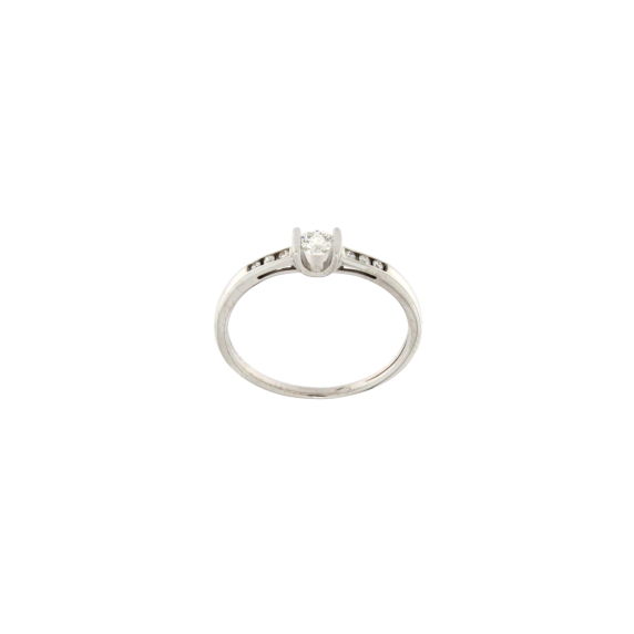 Златен пръстен с диаманти 0.18ct