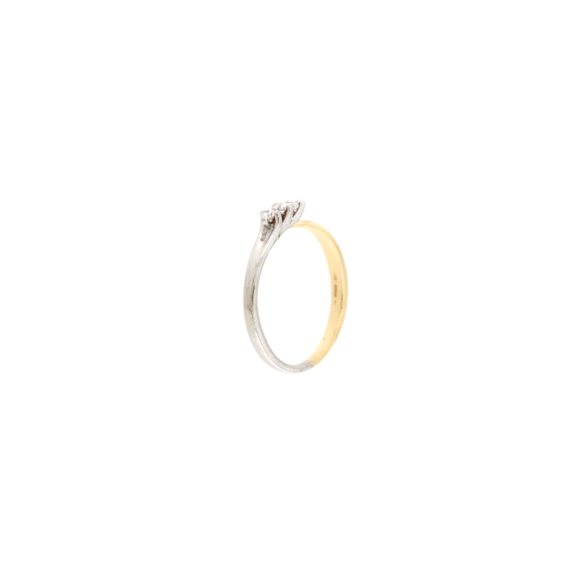 Златен пръстен с диаманти 0.105ct