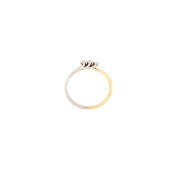 Златен пръстен с диаманти 0.105ct