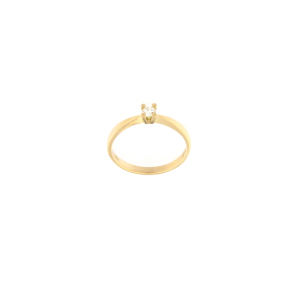 Пръстен жълто злато с диамант 0.08 ct