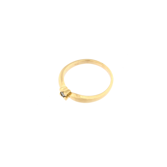 Пръстен жълто злато с диамант 0.04 ct