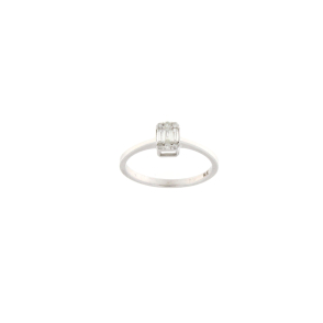 Златен пръстен с диаманти 0.12/0.05ct