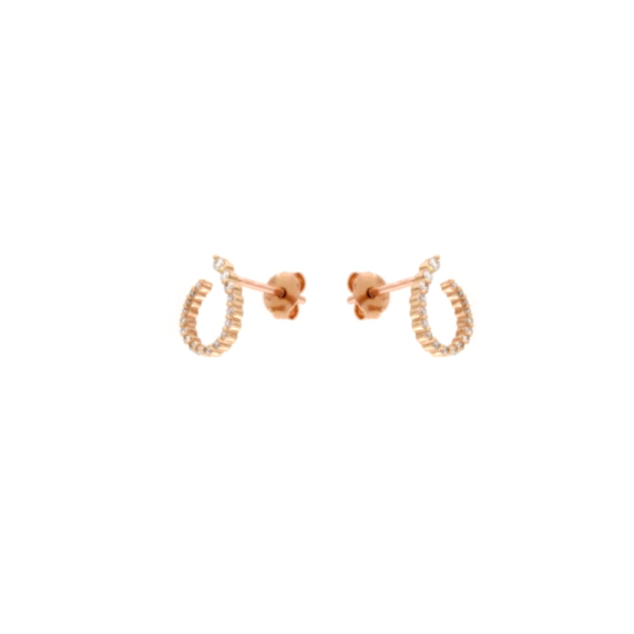 Златни обеци с диаманти 0.24ct