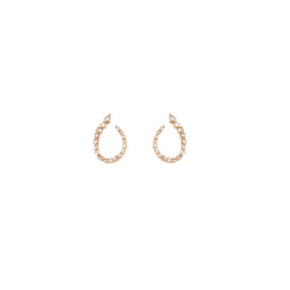 Златни обеци с диаманти 0.24ct